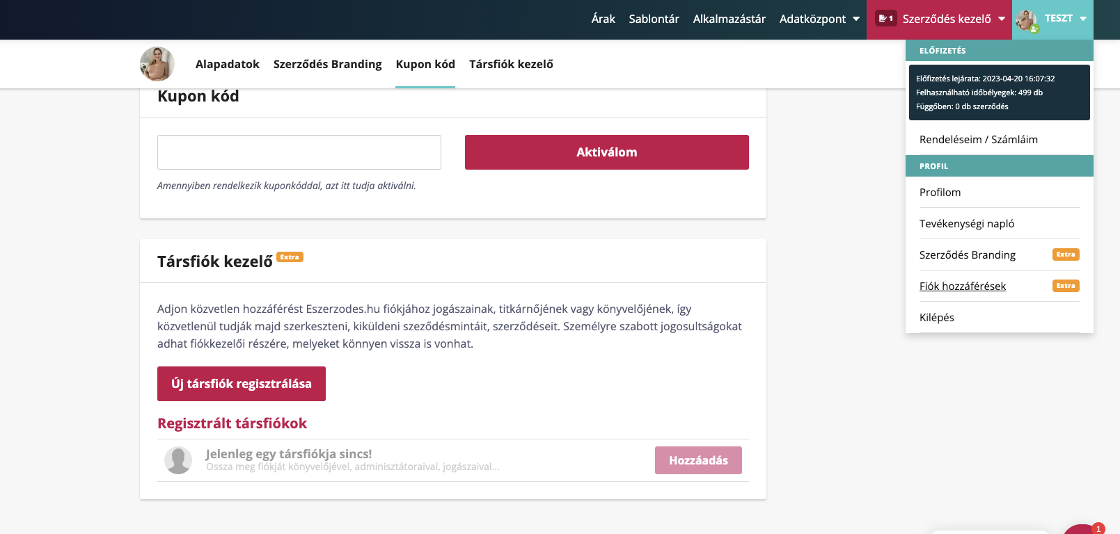 Companion account manager - Condivisione del lavoro